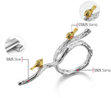 Sterling Silver Branch Adjustable Ring
