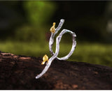 Sterling Silver Branch Adjustable Ring
