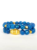 Blue Agate Stone Set Bracelets