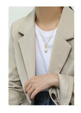 Sterling Silver & Baroque Pearl Necklace