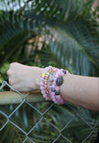 Rose Quartz Stone Set Bracelets